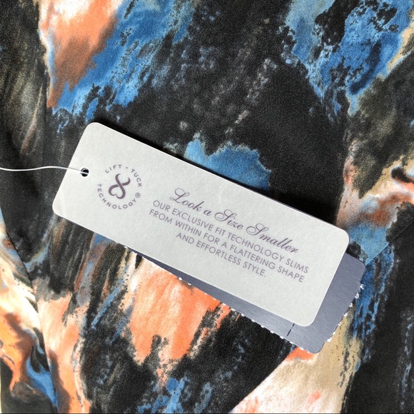 SALE❗️NYDJ JEMMA Melting Ikat Long Sleeve Dress 4P - Picture 8 of 16